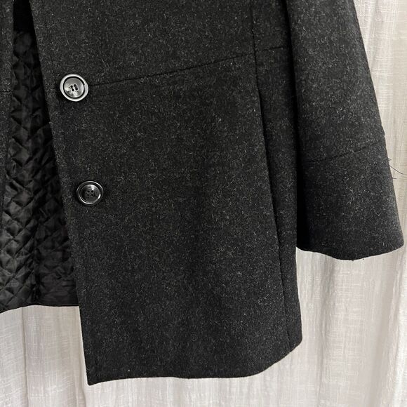 Saks Fifth Avenue Black Wool & Cashmere Satin Lined Jacket - Womens Size 4 - Picture 6 of 8